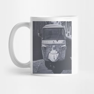 Tuk Tuk Black and White Mug